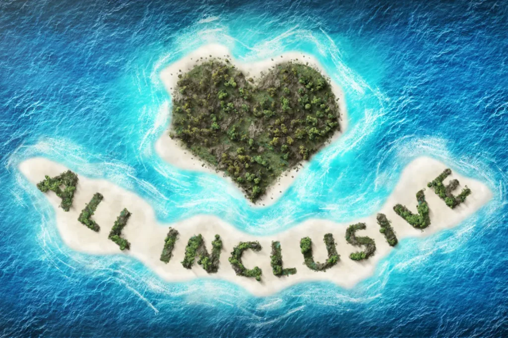 All inclusive urlaub - sandinseln im türlisfarbenen meer